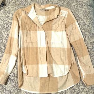 Loft taupe and cream flannel 100% cotton